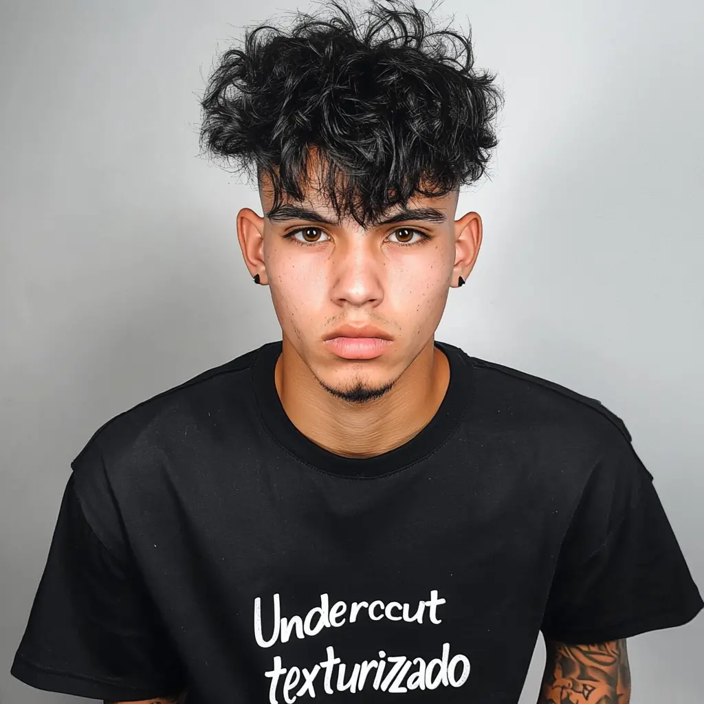 Barbería corte Undercut texturizado Barbería corte Undercut texturizado